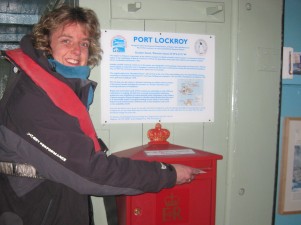 brief posten op Port Lockroy